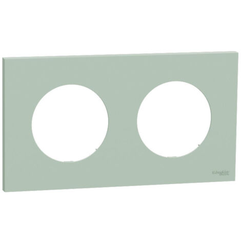 Plaque Odace Vert jade 2 postes (S903704)