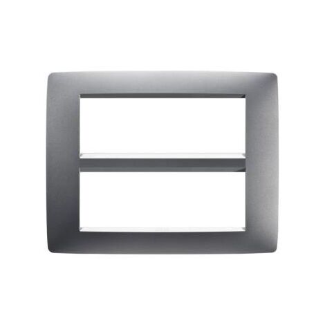 PLAQUE ONE 12P TITANE GEWISS GW16112VT