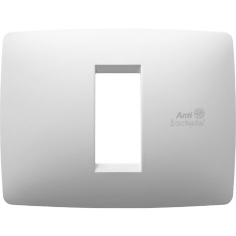 PLAQUE ONE 1P BLANC ANTIBACTERIEN GEWISS GW16101AB