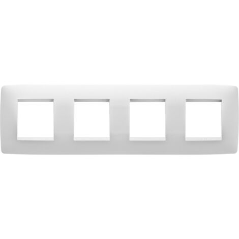 PLAQUE ONE 2+2+2+2P H BLANC SATIN GEWISS GW16128VW
