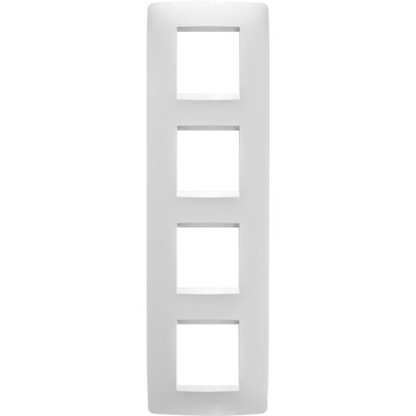 PLAQUE ONE 2+2+2+2P V BLANC SATIN GEWISS GW16129VW