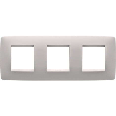 PLAQUE ONE 2+2+2P H BEIGE NATUREL GEWISS GW16126VL