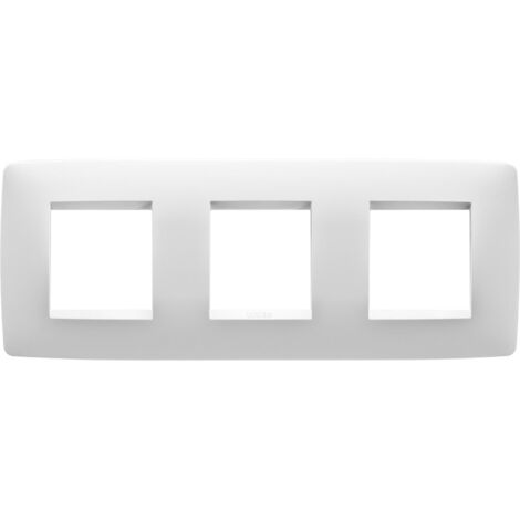 PLAQUE ONE 2+2+2P H BLANC SATIN GEWISS GW16126VW