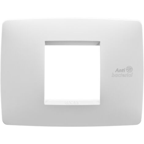 PLAQUE ONE 2P BLANC ANTIBACTERIEN GEWISS GW16102AB