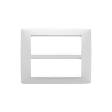 PLAQUE ONE 6+6P BLANC SATIN GEWISS GW16112VW