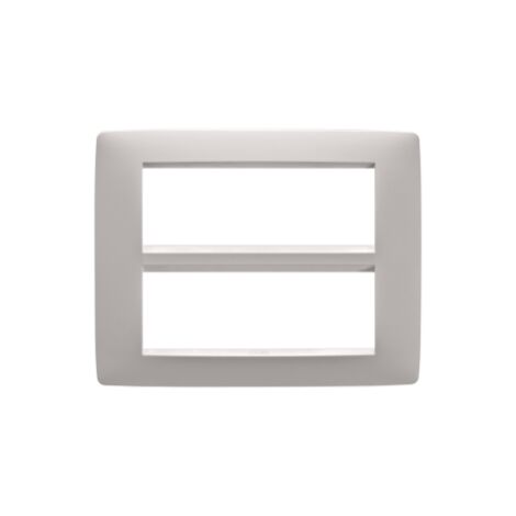 PLAQUE ONE 6+6P NATUREL BEIGE SATIN GEWISS GW16112VL