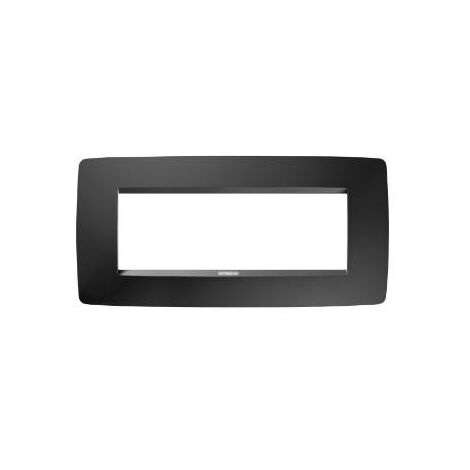 PLAQUE ONE 6P NOIR SATINÉ GEWISS GW16106VN
