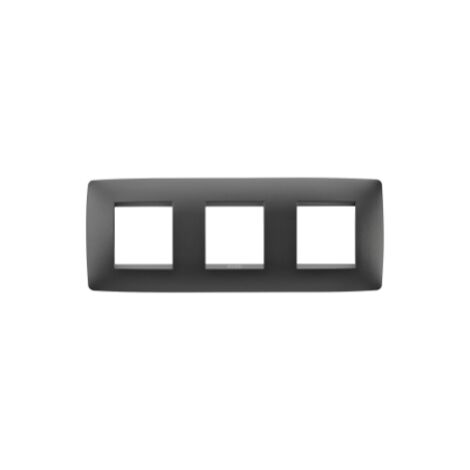 PLAQUE ONE INT. 2+2+2P H. NOIR SATIN GEWISS GW16126VN