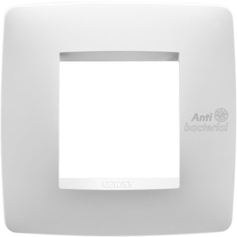 PLAQUE ONE INT.2P BLANC ANTIBACTERIEN GEWISS GW16122AB