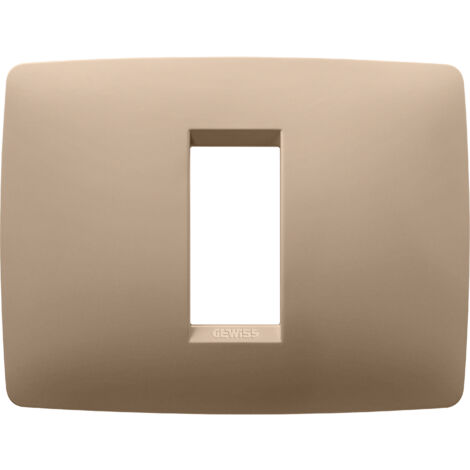 PLAQUE ONE RECTANGULAIRE 1P CUIVRE DOUX GEWISS GW16101VX