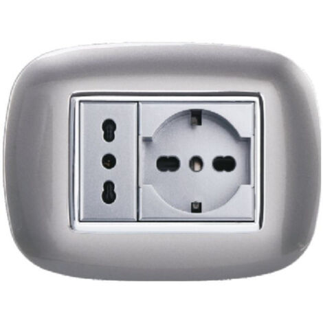Plaque Ovale 3 4 6 Modules Couleur Argent Compatible Avec Bticino Axolute
