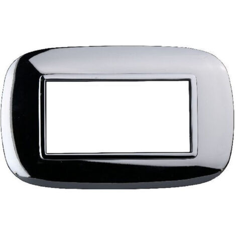 Plaque Ovale 3 4 6 Modules Couleur Chrome Poli Compatible Avec Bticino Axolute