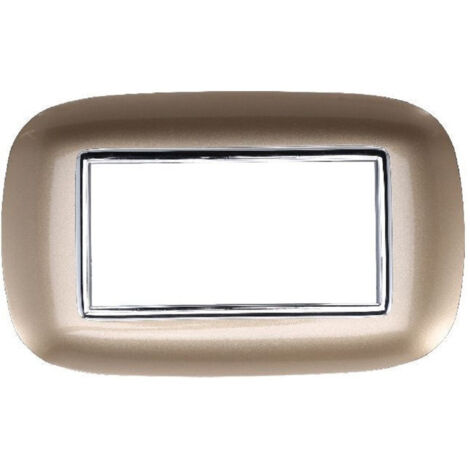 Plaque Ovale 3 4 6 Modules Couleur Or Compatible Avec Bticino Axolute