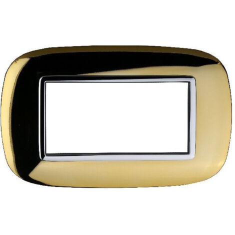 Plaque Ovale 3 4 6 Modules Couleur Or Poli Compatible Avec Bticino Axolute