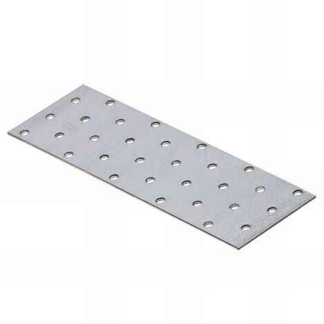 Fixtout – Plaque perforée en acier galvanisé 200 x 60 x 2,0 mm – Pour applications en charpente – Résistance à la corrosion – Utilisation professionnelle
