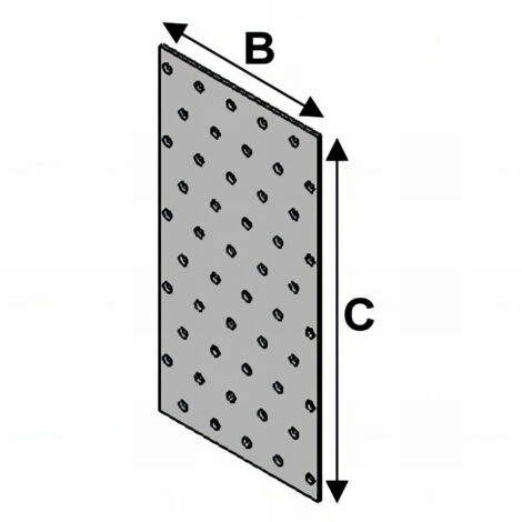 Plaque perforée (l x L x ép) 120 x 300 x 2,0 mm - Fixtout