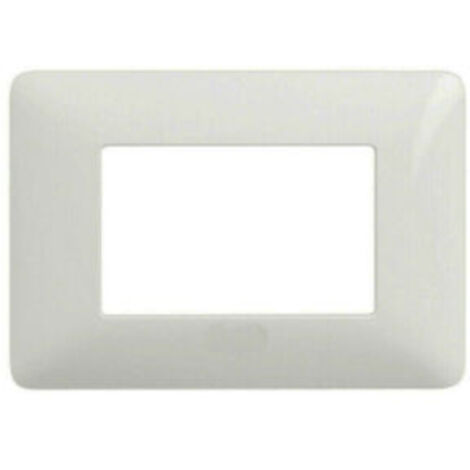PLAQUE PLAQUE BLANCHE COMPATIBLE MATIX 3 PLACES CACHE INTERRUPTEUR C8803 WHT