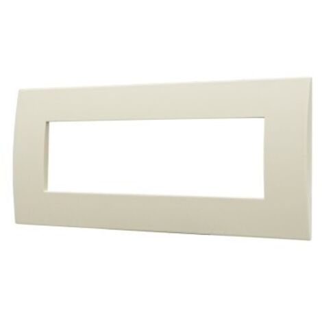 Plaque plastique ETTROIT 7P série Venus couleur sable compatible avec Vimar Arke - VA83709