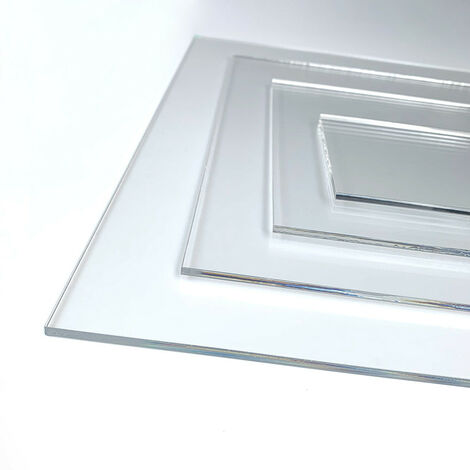 Plaque Plexigglas 1 mm. Feuille de verre acrylique. Plexigglas transparent. Verre synthétique. Plaque PMMA XT. Plexigglas extrudé
