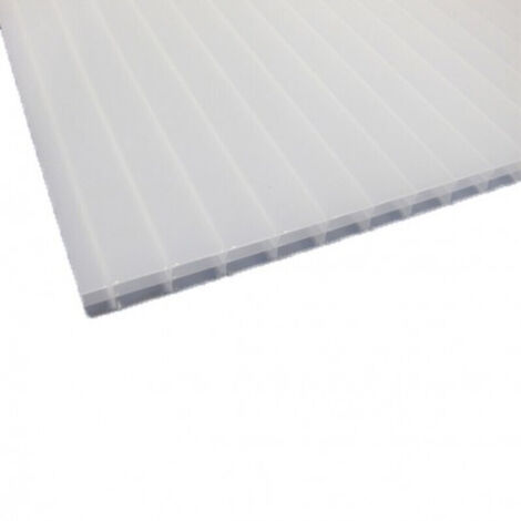 Mccover – Plaque polycarbonate alvéolaire 4000 x 980 x 16 mm – Isolation double paroi – Résistante aux impacts et UV – Pour serres et vérandas