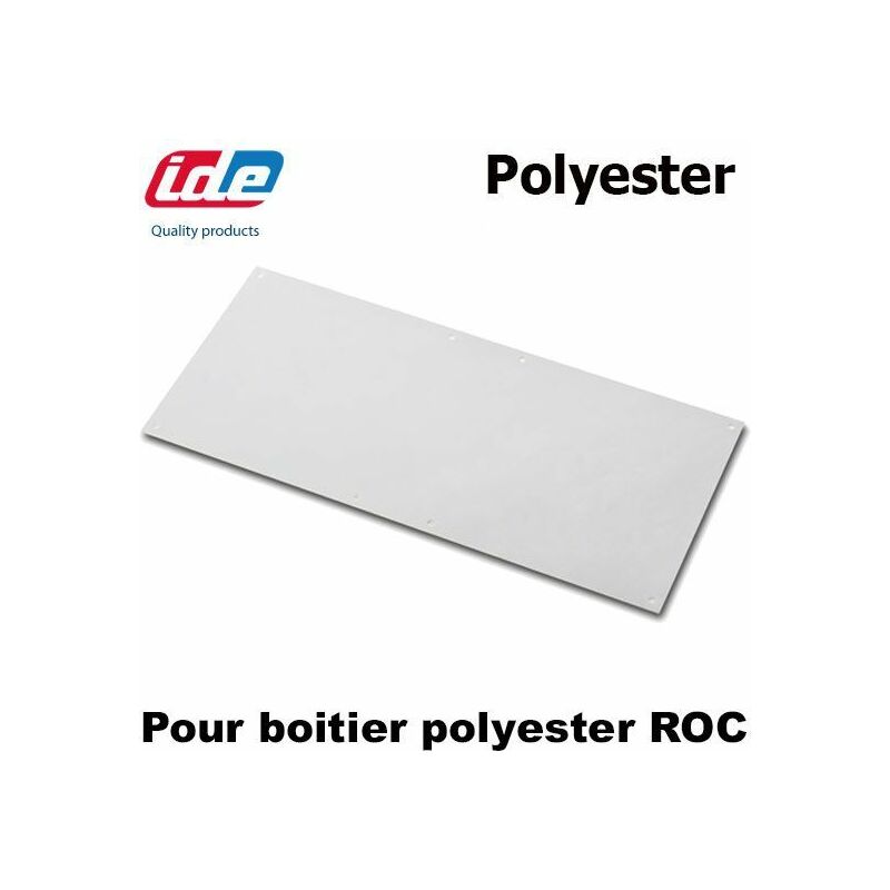 Plaque polyester pour boitier polyester roc IDE Dimensions de la plaque - 220x310mm - ROC34