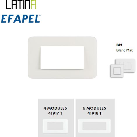 Plaque pour 4 modules blanc LATINA