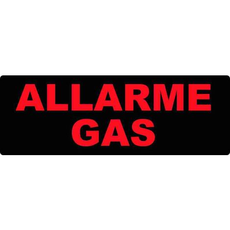 Plaque pour boîtier optique/acoustique série LB2000 avec l'inscription « ALARME GAZ »