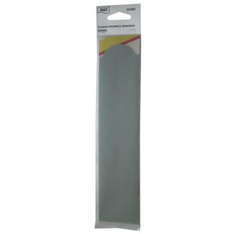 Plaque propreté adhésive gris x2 – Dimensions 230mm x 50mm – Finition esthétique pour projets d'amélioration habitat – ISO
