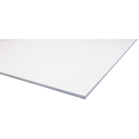 Plaque PVC expansé blanc - Coloris - Blanc, Epaisseur - 6 mm, Largeur - 50 cm, Longueur - 100 cm