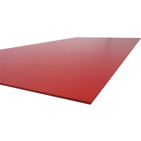 PLAQUE PVC ROUGE 24 x 20 cm ép 2 mm