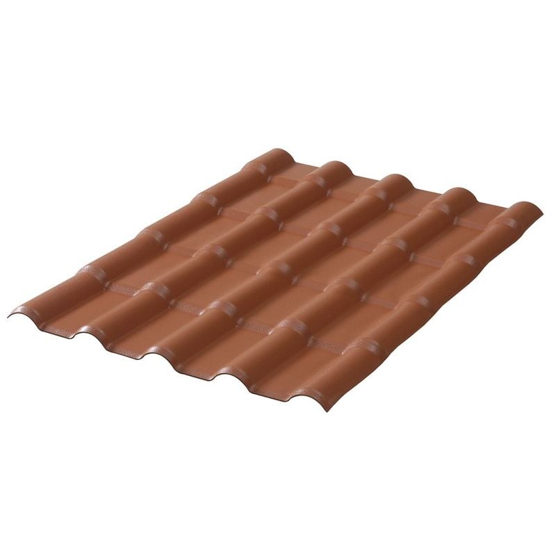 Plaque pvc imitation tuile moderne 222 x 75 cm (3 coloris) - Coloris - Terre cuite, Largeur - 75 cm, Longueur - 222 cm