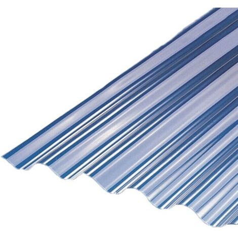 Plaque PVC micro ondulation (MO 32/9) - Coloris - Transparent, Largeur totale de la plaque - 75cm, Longueur totale de la plaque - 2m