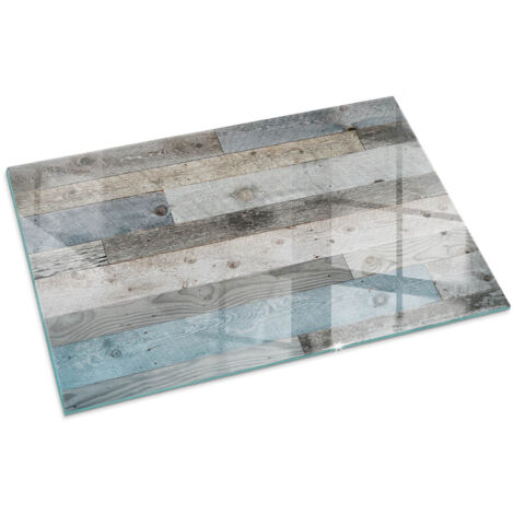 Plaque Rectangulaire de protection de sol en verre pour cheminée ou poêle moderne anti-chaleur et étincelles Planches de différentes nuances 100x70 cm