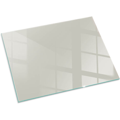 Plaque Rectangulaire décorative de sol avec impression sous cheminée protection et design Couleur Crème clair 80x60 cm
