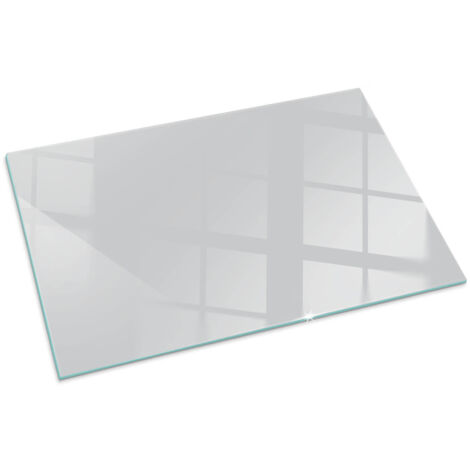 Plaque Rectangulaire en verre trempé de sol imprimée sous cheminée style loft et industriel Couleur Gris 100x70 cm