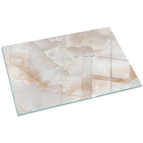 Plaque Rectangulaire en verre trempé décorative de protection avec impression pour salon pour cheminée Motif pierre naturelle 100x70 cm