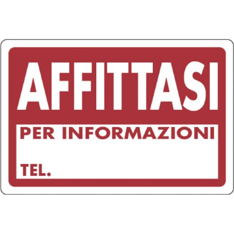Plaque signale'tique a' louer pour information te'l. PVC 30x20cm
