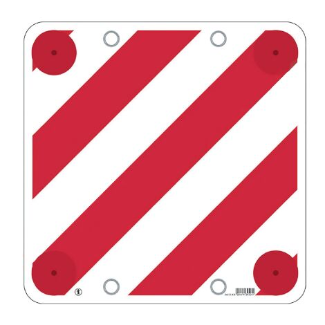 Plaque signale'tique "Charge saillante" avec 4 re'flecteurs 50x50 cm en polypropyle'ne ondule'