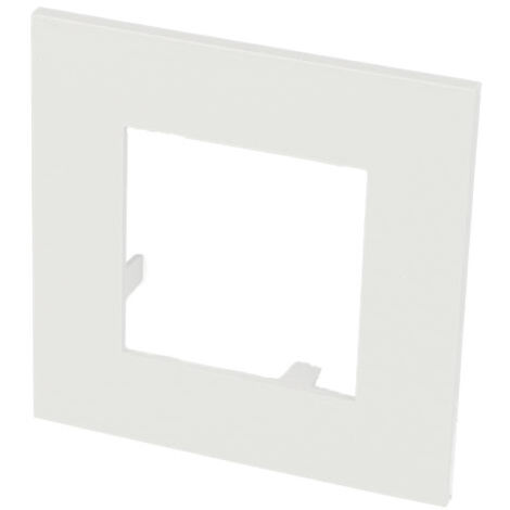 Plaque plate 1 gang blanc plaque en finition nickel noir