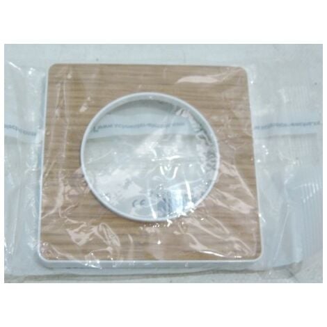 Plaque simple couleur bois naturel avec liseré blanc 1 poste pour appareillage mural Odace Touch SCHNEIDER S520802N