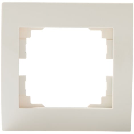KANLUX Plaque simple horizontale - 1 poste - ABS crème - 81x80mm