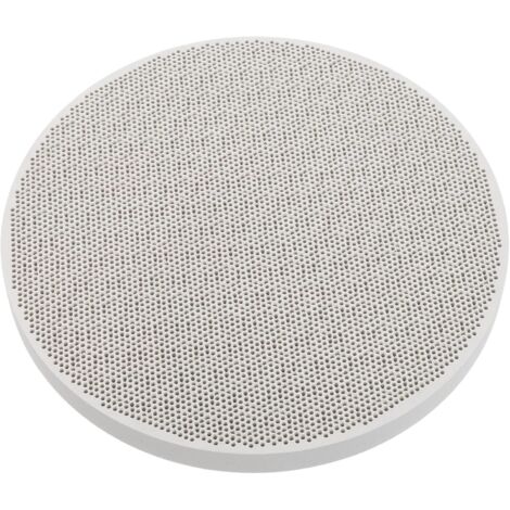 Plaque souder ronde en quartz beige motif nid dabeille pour