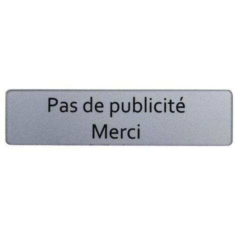 Plaque Stop Publicité H.2.5 X L.10 X P.0.2 Cm Renz