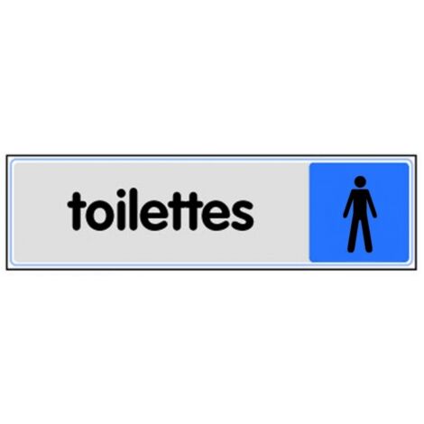 Plaque toilettes hommes en plexi couleur 170x45mm - NOVAP - 4036489