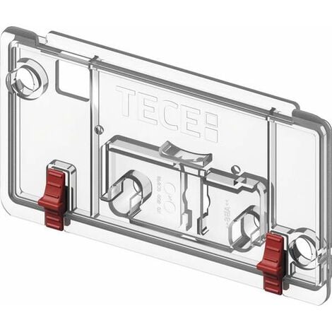 Plaque transparente de fermeture avec loquets pour bâti support TECE TECE