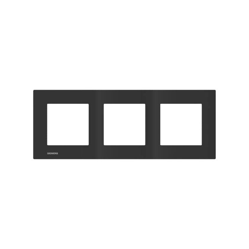 Delta viva plaque triple anthracite SIE003605 - Siemens