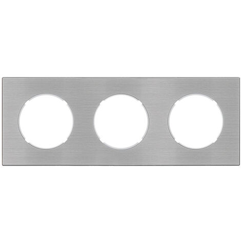 Plaque triple METALLISE GRIS DOM - FONTINI