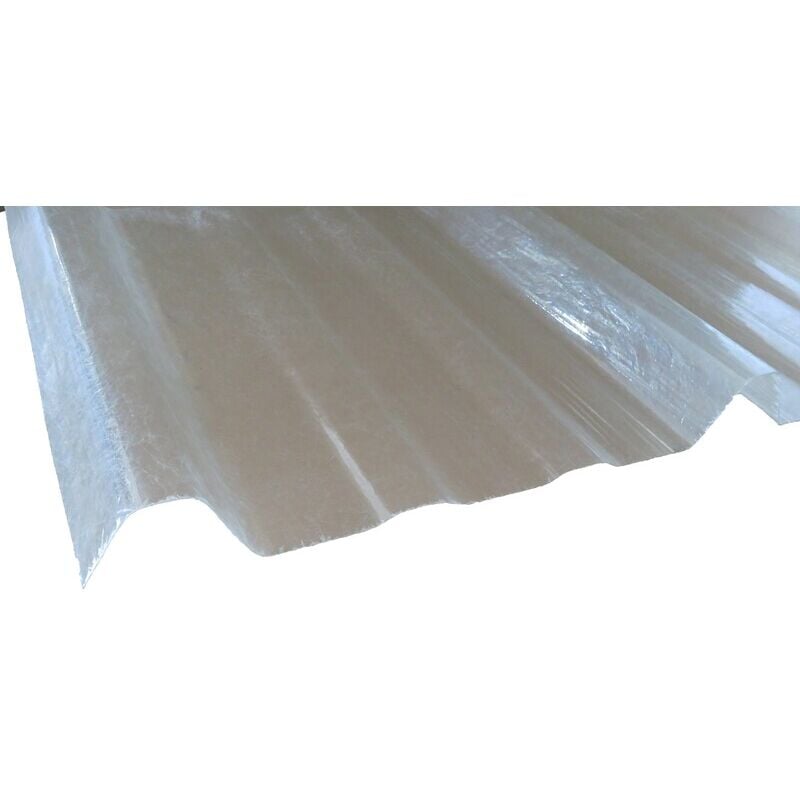 Plaque type bac acier 1045 en polyester - Coloris - Translucide, Largeur - 105 cm, Longueur - 300 cm