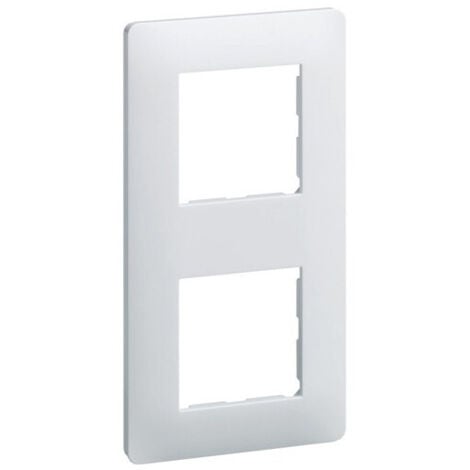 HAGER plaque ue blanche 2 postes essensya