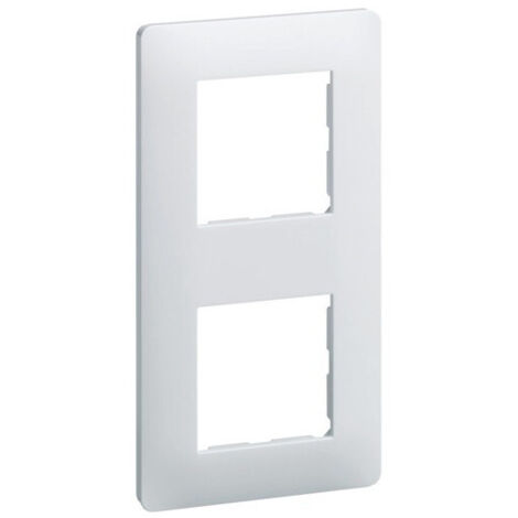 Plaque UE blanche 2 postes Essensya